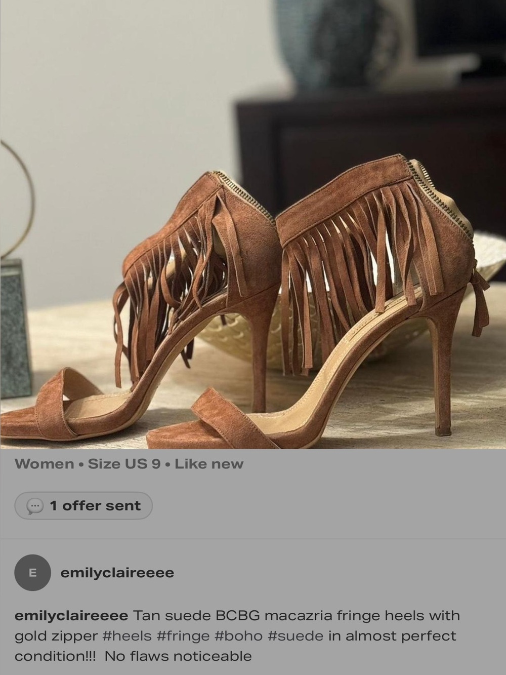 Fringe BCBG heels barely worn